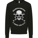 Dad With a Shovel Alibi Fathers Day Skull Mens Sweatshirt Jumper Black