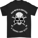 Dad With a Shovel Alibi Fathers Day Skull Mens T-Shirt 100% Cotton Black