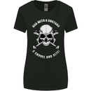 Dad With a Shovel Alibi Fathers Day Skull Womens Wider Cut T-Shirt Black