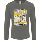 Dad & Grandpa Funny Fathers Day Grandparent Mens Long Sleeve T-Shirt Charcoal