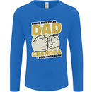 Dad & Grandpa Funny Fathers Day Grandparent Mens Long Sleeve T-Shirt Royal Blue