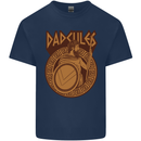 Dadcules Funny Fathers Day Gym Kids T-Shirt Childrens Navy Blue