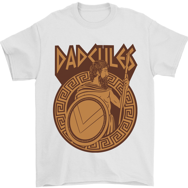Dadcules Funny Fathers Day Gym Mens T-Shirt 100% Cotton White