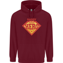 Daddy  My Hero Funny Fathers Day Superhero Childrens Kids Hoodie Maroon