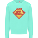 Daddy  My Hero Funny Fathers Day Superhero Kids Sweatshirt Jumper Peppermint