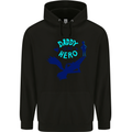 Daddy is My Superhero Funny Fathers Day Childrens Kids Hoodie Black