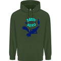 Daddy is My Superhero Funny Fathers Day Childrens Kids Hoodie Forest Green
