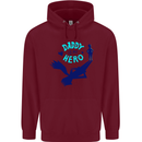 Daddy is My Superhero Funny Fathers Day Childrens Kids Hoodie Maroon