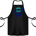 Daddy is My Superhero Funny Fathers Day Cotton Apron 100% Organic Black