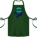 Daddy is My Superhero Funny Fathers Day Cotton Apron 100% Organic Forest Green