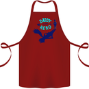 Daddy is My Superhero Funny Fathers Day Cotton Apron 100% Organic Maroon