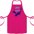 Daddy is My Superhero Funny Fathers Day Cotton Apron 100% Organic Pink