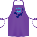 Daddy is My Superhero Funny Fathers Day Cotton Apron 100% Organic Purple