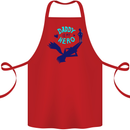 Daddy is My Superhero Funny Fathers Day Cotton Apron 100% Organic Red