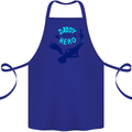 Daddy is My Superhero Funny Fathers Day Cotton Apron 100% Organic Royal Blue
