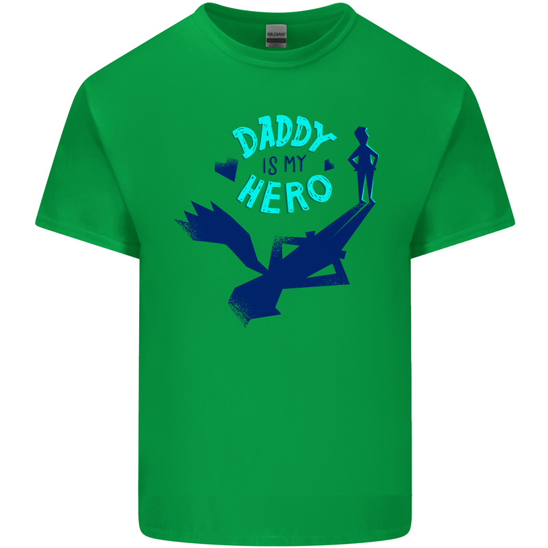 Daddy is My Superhero Funny Fathers Day Mens Cotton T-Shirt Tee Top Irish Green