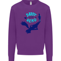 Daddy is My Superhero Funny Fathers Day Mens Sweatshirt Jumper Purple