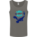 Daddy is My Superhero Funny Fathers Day Mens Vest Tank Top Charcoal