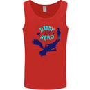 Daddy is My Superhero Funny Fathers Day Mens Vest Tank Top Red