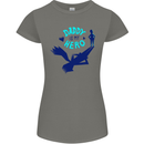 Daddy is My Superhero Funny Fathers Day Womens Petite Cut T-Shirt Charcoal