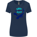 Daddy is My Superhero Funny Fathers Day Womens Wider Cut T-Shirt Navy Blue