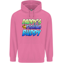 Daddys Fishing Buddy Funny Fisherman Childrens Kids Hoodie Azalea