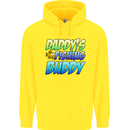 Daddys Fishing Buddy Funny Fisherman Childrens Kids Hoodie Yellow