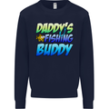 Daddys Fishing Buddy Funny Fisherman Kids Sweatshirt Jumper Navy Blue