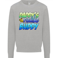 Daddys Fishing Buddy Funny Fisherman Kids Sweatshirt Jumper Sports Grey