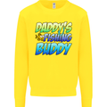 Daddys Fishing Buddy Funny Fisherman Kids Sweatshirt Jumper Yellow