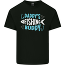 Daddys Fishing Buddy Funny Fisherman Kids T-Shirt Childrens Black