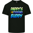 Daddys Fishing Buddy Funny Fisherman Kids T-Shirt Childrens Black