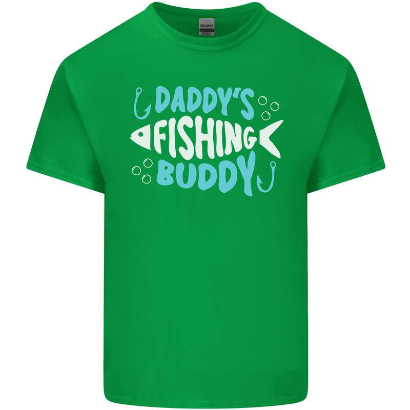 Daddys Fishing Buddy Funny Fisherman Kids T-Shirt Childrens Irish Green