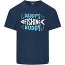 Daddys Fishing Buddy Funny Fisherman Kids T-Shirt Childrens Navy Blue