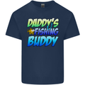 Daddys Fishing Buddy Funny Fisherman Kids T-Shirt Childrens Navy Blue