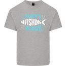 Daddys Fishing Buddy Funny Fisherman Kids T-Shirt Childrens Sports Grey