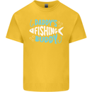 Daddys Fishing Buddy Funny Fisherman Kids T-Shirt Childrens Yellow