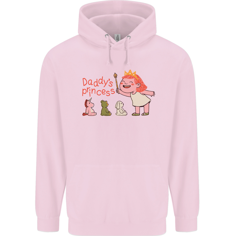 Daddys Princess Funny Unicorn Teddy Bear Childrens Kids Hoodie Light Pink
