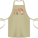 Daddys Princess Funny Unicorn Teddy Bear Cotton Apron 100% Organic Khaki