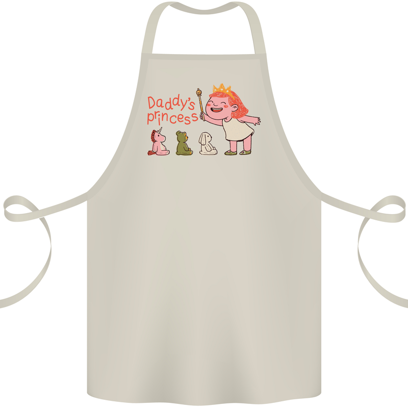 Daddys Princess Funny Unicorn Teddy Bear Cotton Apron 100% Organic Natural