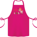 Daddys Princess Funny Unicorn Teddy Bear Cotton Apron 100% Organic Pink