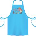 Daddys Princess Funny Unicorn Teddy Bear Cotton Apron 100% Organic Turquoise