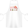 Daddys Princess Funny Unicorn Teddy Bear Cotton Apron 100% Organic White