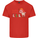 Daddys Princess Funny Unicorn Teddy Bear Kids T-Shirt Childrens Red