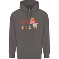 Daddys Princess Funny Unicorn Teddy Bear Mens 80% Cotton Hoodie Charcoal