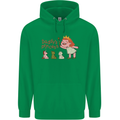 Daddys Princess Funny Unicorn Teddy Bear Mens 80% Cotton Hoodie Irish Green
