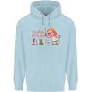 Daddys Princess Funny Unicorn Teddy Bear Mens 80% Cotton Hoodie Light Blue