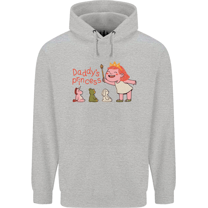 Daddys Princess Funny Unicorn Teddy Bear Mens 80% Cotton Hoodie Sports Grey