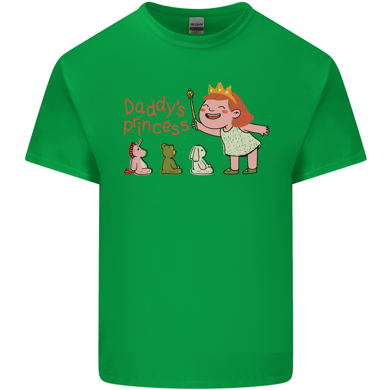 Daddys Princess Funny Unicorn Teddy Bear Mens Cotton T-Shirt Tee Top Irish Green