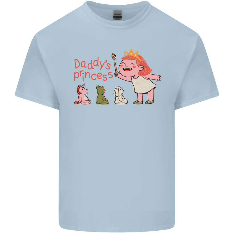 Daddys Princess Funny Unicorn Teddy Bear Mens Cotton T-Shirt Tee Top Light Blue